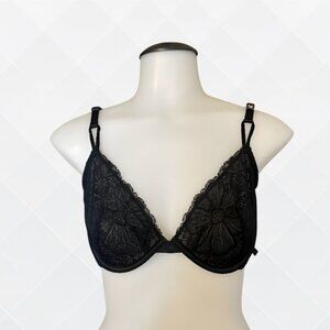 Victoria’s Secret Sexy Unlined Demi Bra – Black Lace | Size 36D